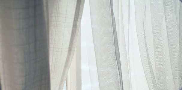 Sheer curtains in soft daylight