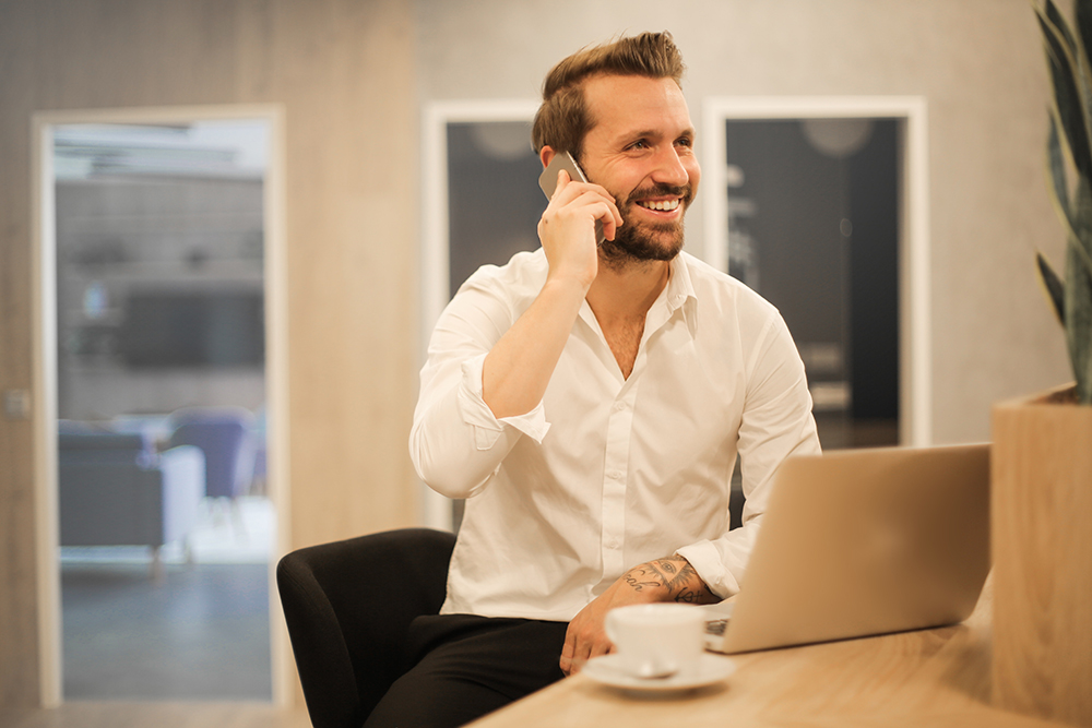 An image of a happy businessman